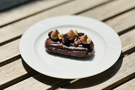 Dark Fudge Chocolate Eclair (Sugar free, Gluten Free)