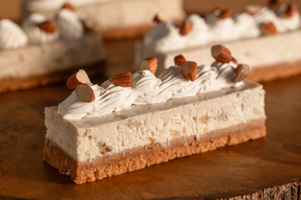 Almond Banana Cheesecake (Eggless, Sugar free, Gluten Free)